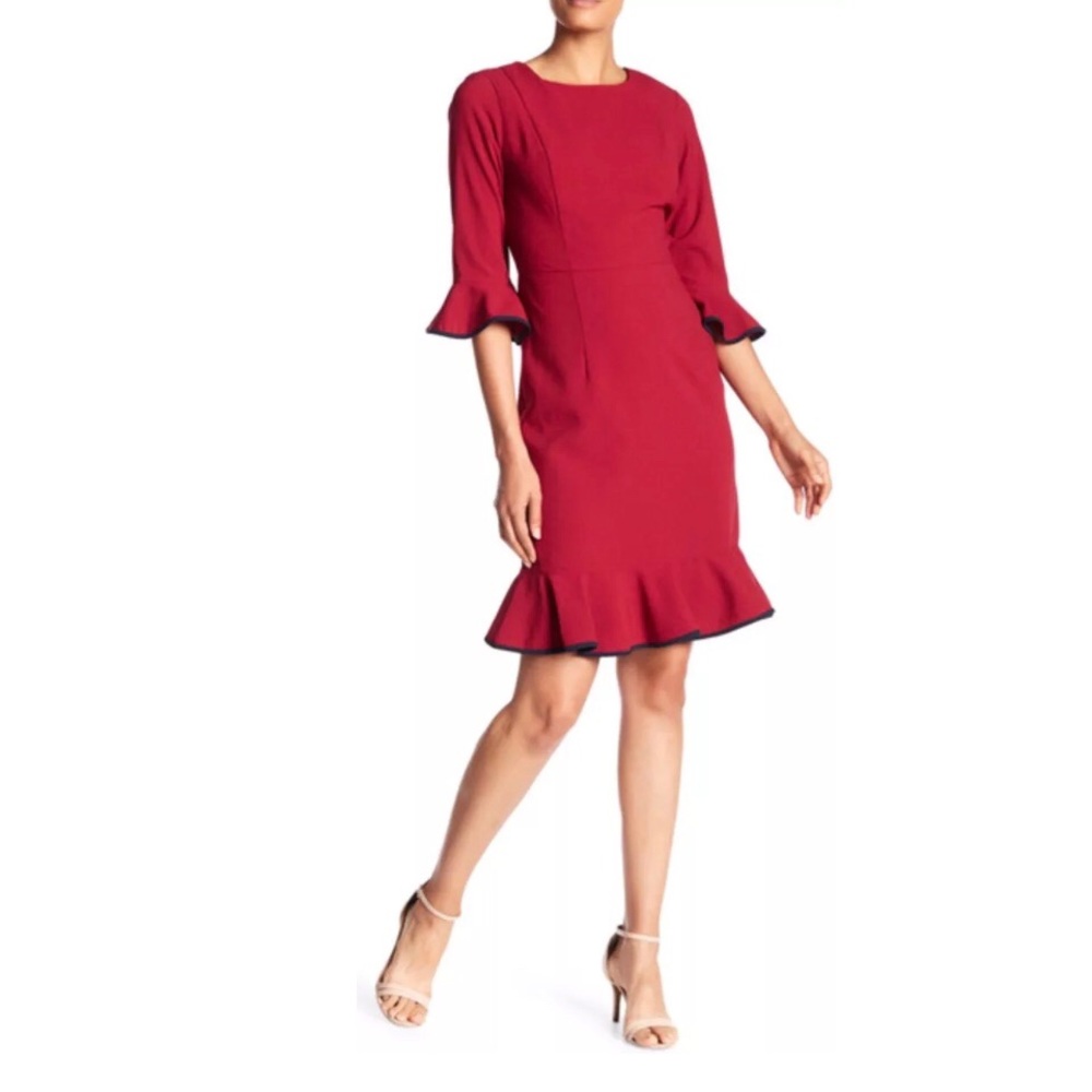 Nanette Lepore Ruffled Red Dress NWOT